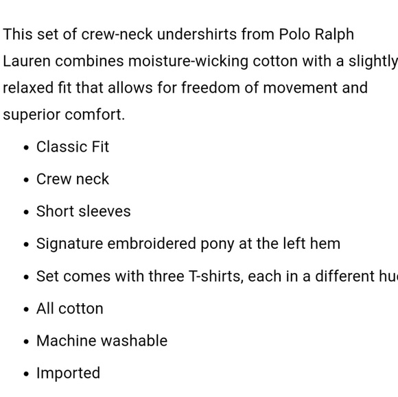 NWT! POLO RALPH LAUREN UNDERSHIRTS - Picture 5 of 5